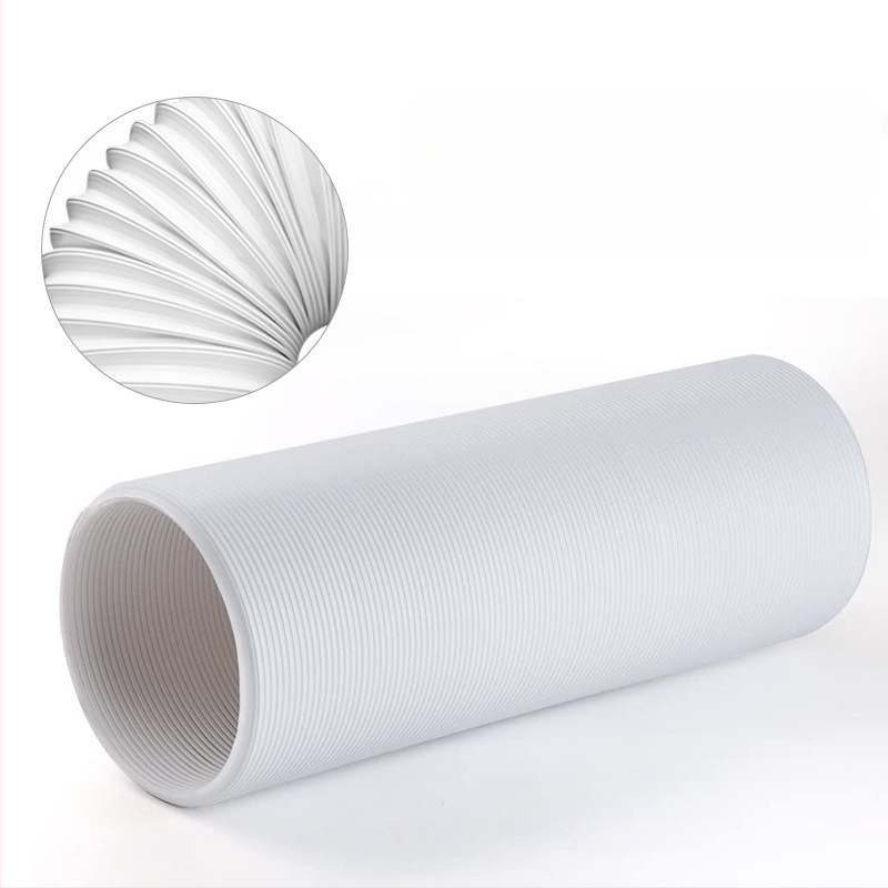 Преносима тръба за изхвърляне на въздух от климатик с телескопичен топлообменник и усилена кордувана PP тръба с метална армировка