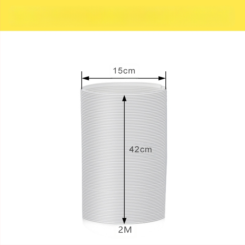 Преносима тръба за изхвърляне на въздух от климатик с телескопичен топлообменник и усилена кордувана PP тръба с метална армировка