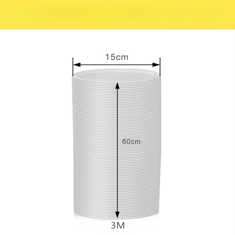 Преносима тръба за изхвърляне на въздух от климатик с телескопичен топлообменник и усилена кордувана PP тръба с метална армировка