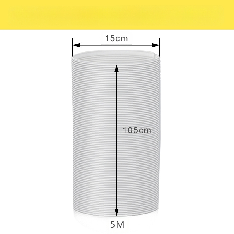Преносима тръба за изхвърляне на въздух от климатик с телескопичен топлообменник и усилена кордувана PP тръба с метална армировка