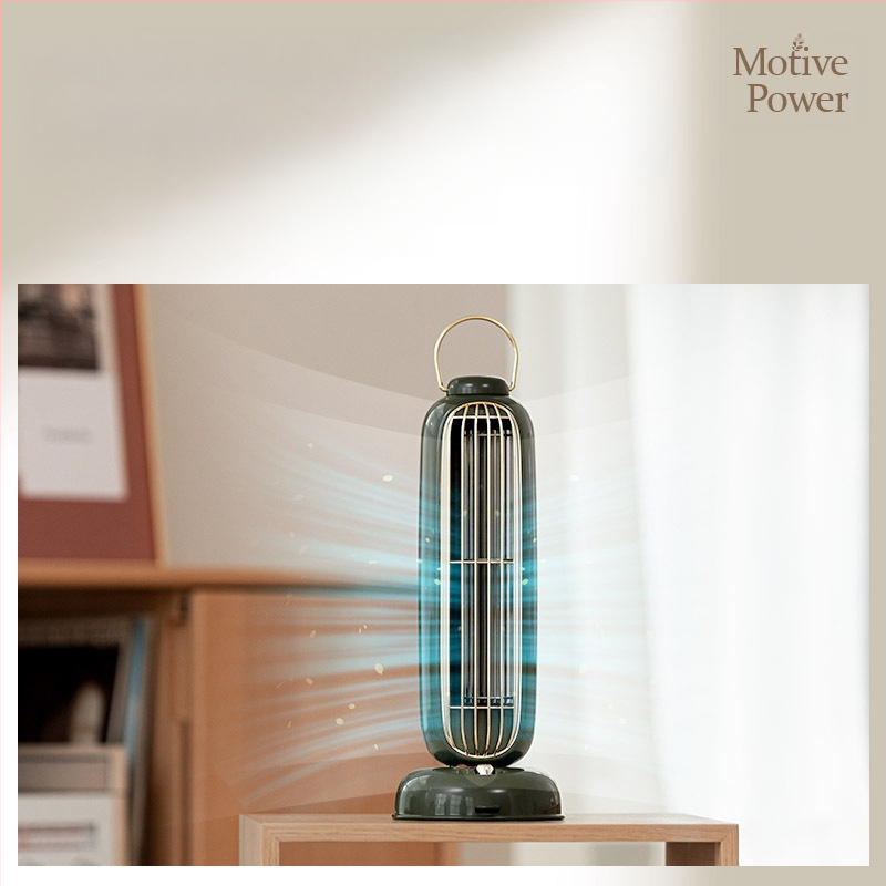 Ventilator bez lopatica za stolno korištenje s aromaterapijom, USB napajanje, ugrađena baterija 2000–4000 mAh, 4 brzine, buka ispod 36 dB, glava koja se oscilira