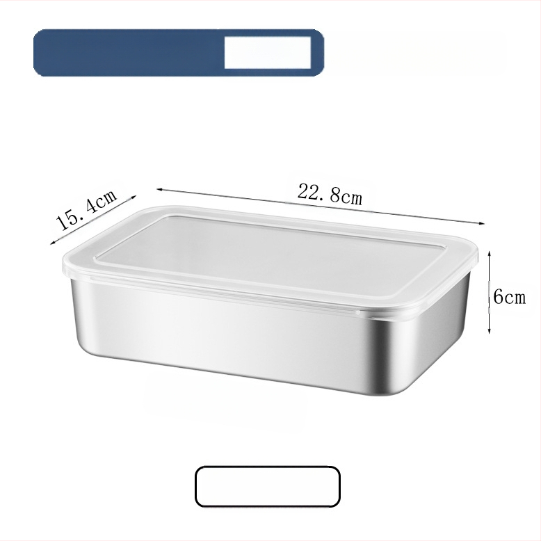 Nerūdijančio plieno kvadratinė lėkštė su dangčiu – patvari serviravimo ir laikymo talpa, elektrolyzinis paviršius, galimybė spausdinti logotipą