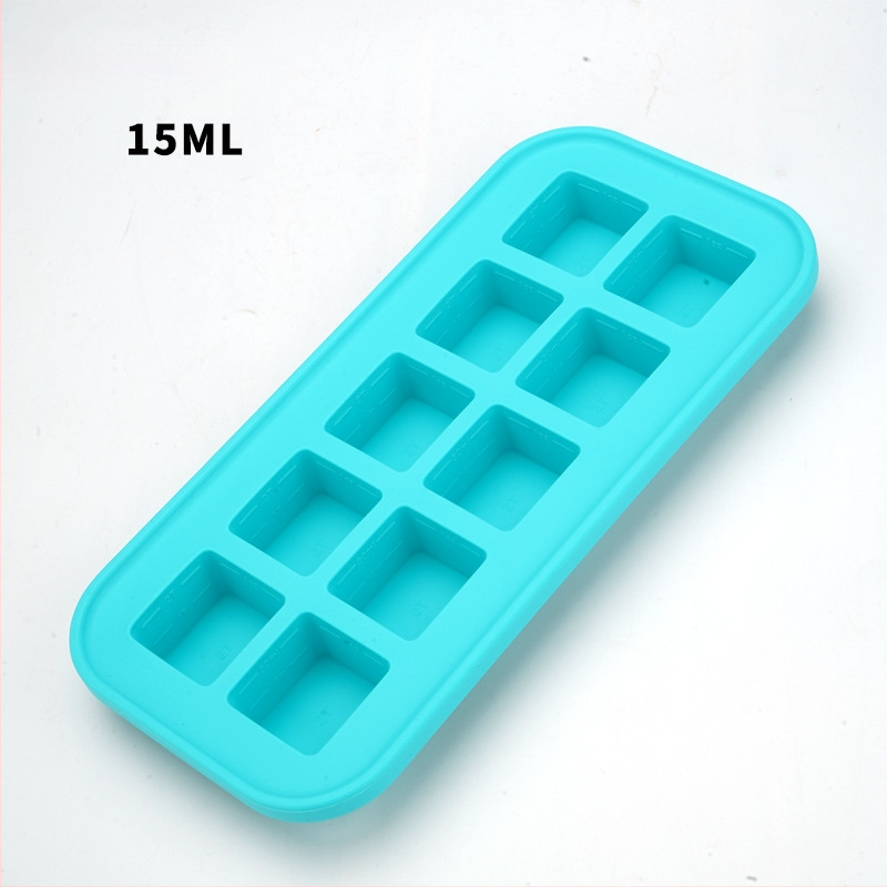 Силиконова форма за лед с капак – 500 ml, бързо замразяване, лесно изваждане, кутия за съхранение на храна