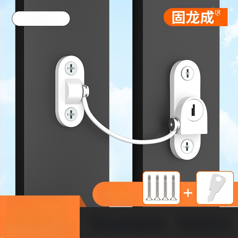 Gulongcheng 814 paroles slēdzene logu un durvju – nerūsējošais tērauds + ABS, bērnu drošība, piemērots logiem un bīdāmām durvīm, daudzfunkcionāla slēdzene