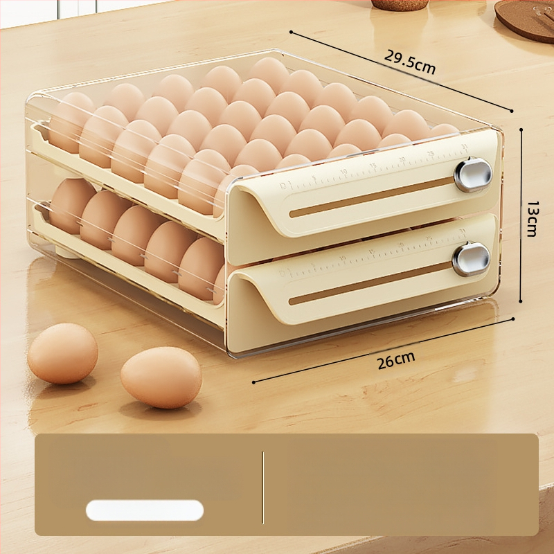 Munade hoiukarp külmkappi - läbipaistev PET, kahekihiline, toidukvaliteediga plastik