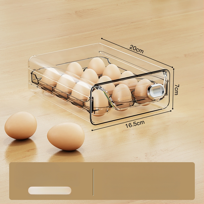 Munade hoiukarp külmkappi - läbipaistev PET, kahekihiline, toidukvaliteediga plastik