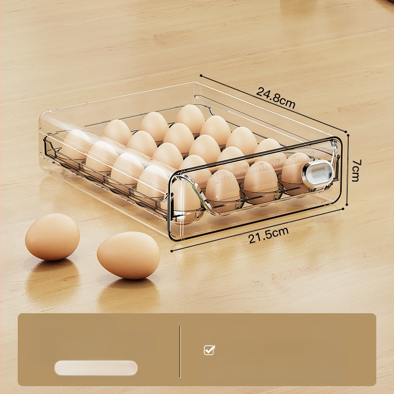 Munade hoiukarp külmkappi - läbipaistev PET, kahekihiline, toidukvaliteediga plastik