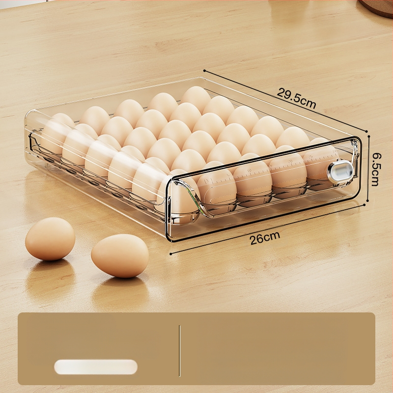 Munade hoiukarp külmkappi - läbipaistev PET, kahekihiline, toidukvaliteediga plastik