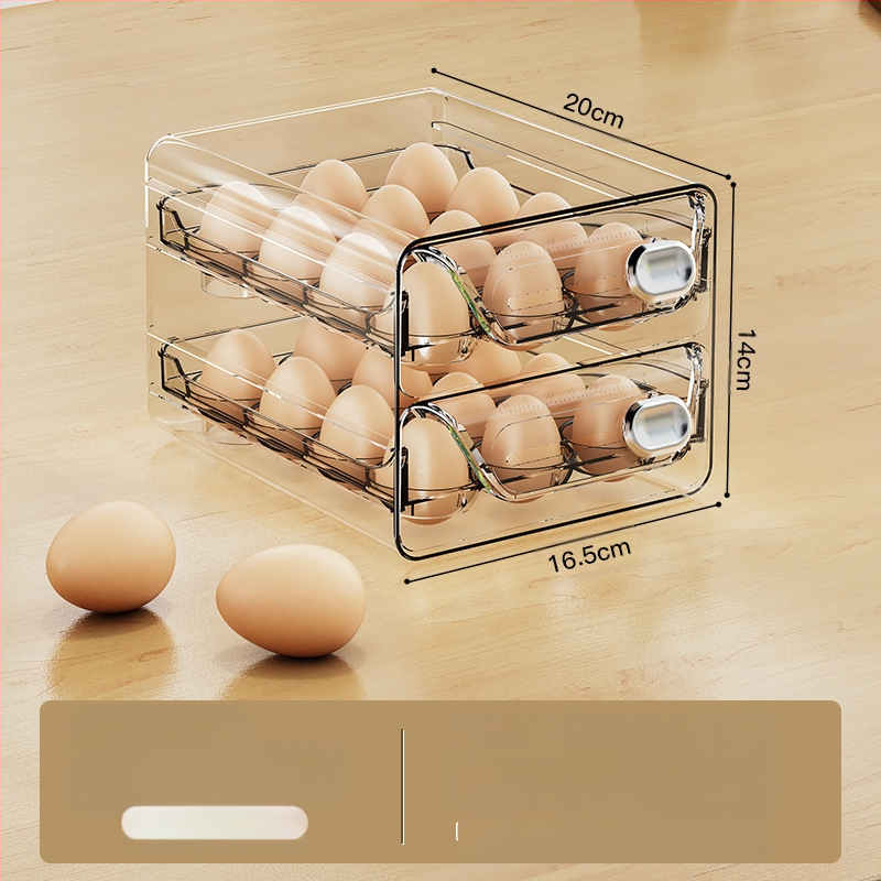 Munade hoiukarp külmkappi - läbipaistev PET, kahekihiline, toidukvaliteediga plastik