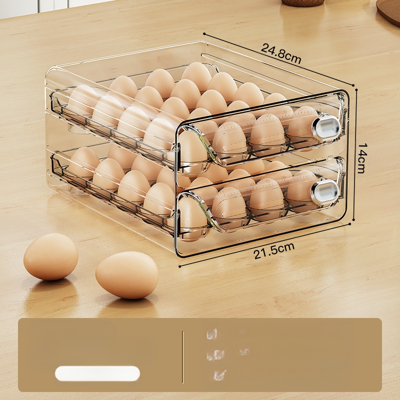 Munade hoiukarp külmkappi - läbipaistev PET, kahekihiline, toidukvaliteediga plastik