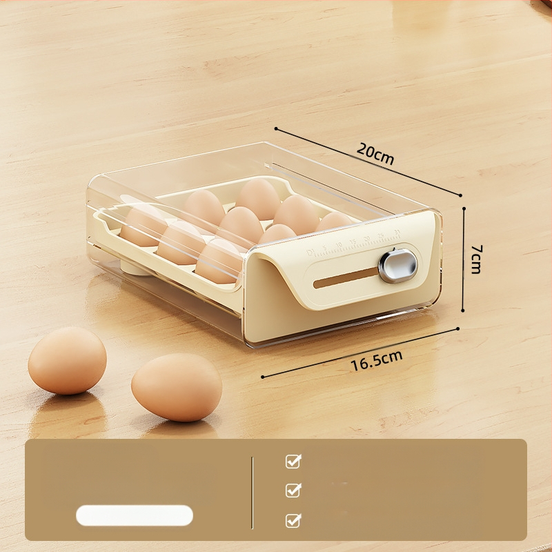 Munade hoiukarp külmkappi - läbipaistev PET, kahekihiline, toidukvaliteediga plastik