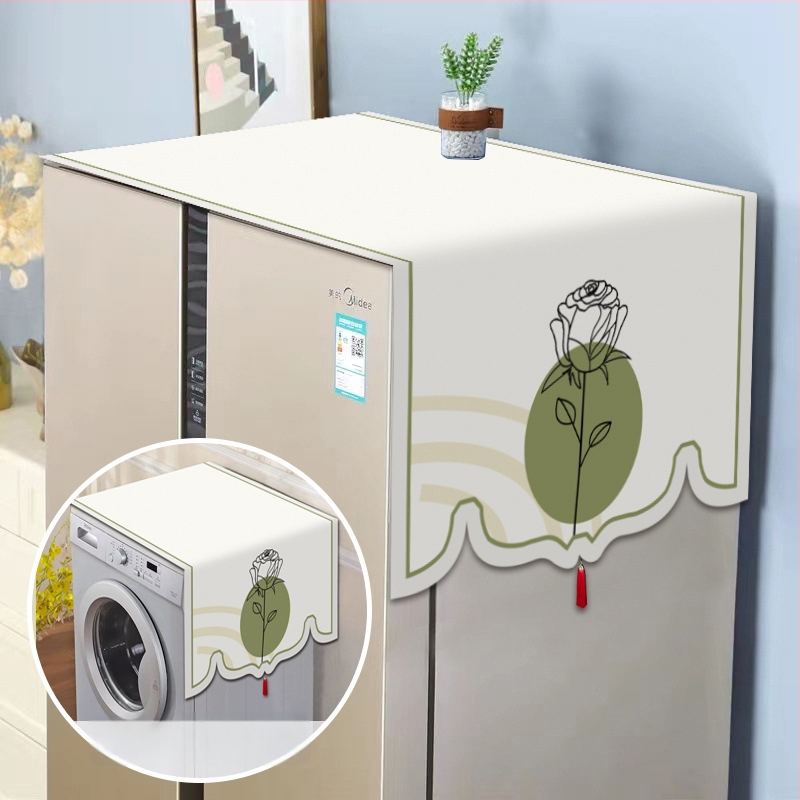 Set universal de protecție împotriva prafului pentru electrocasnice — fibre de poliester, stil modern minimalist, pentru frigider, mașină de spălat și cuptor cu microunde