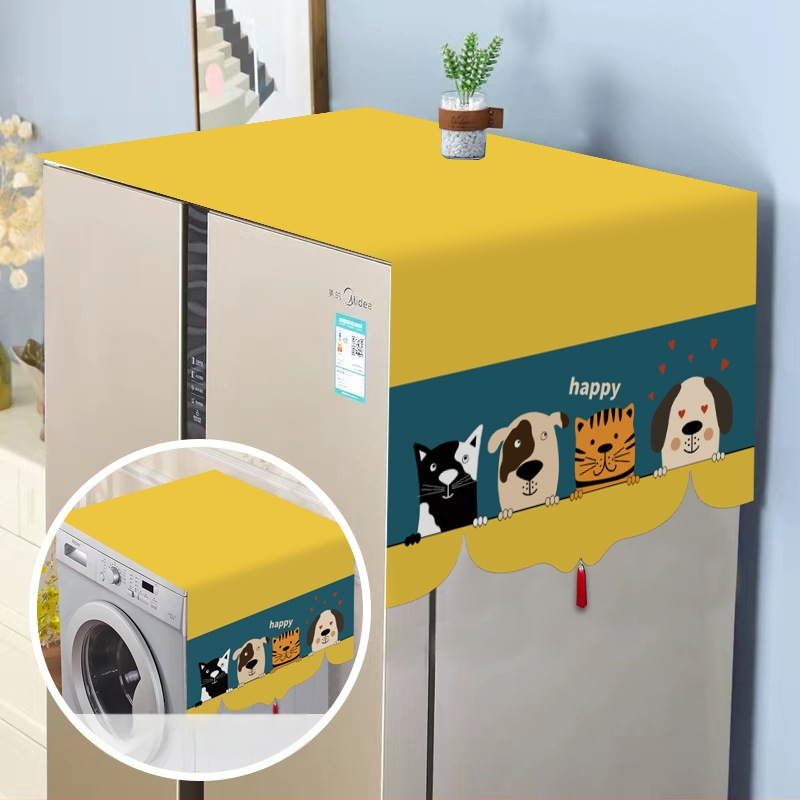 Set universal de protecție împotriva prafului pentru electrocasnice — fibre de poliester, stil modern minimalist, pentru frigider, mașină de spălat și cuptor cu microunde