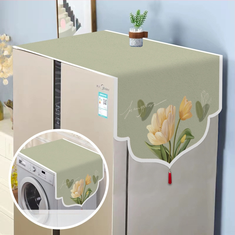 Set universal de protecție împotriva prafului pentru electrocasnice — fibre de poliester, stil modern minimalist, pentru frigider, mașină de spălat și cuptor cu microunde