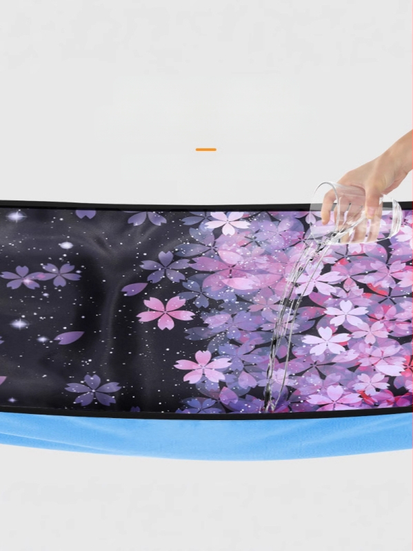 Bib pentru copii, design dublu-strat imprimat, impermeabil și rezistent la murdărire, din poliester.