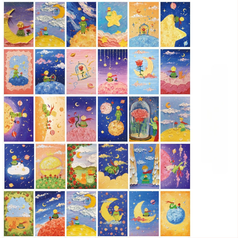 Promóciós postai üdvözlőlap pasztorális olajfestmény illusztrációval ünnepi üdvözletekhez; szokásos postai lapok; nem testreszabható.