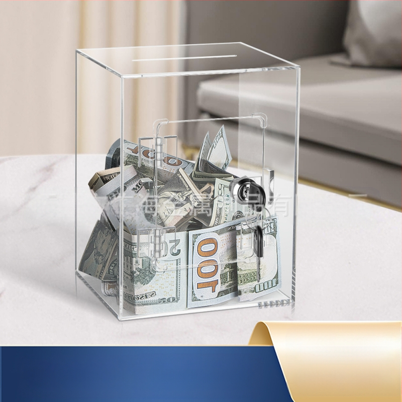 Prozirni akrilni štednjak s ključem, kuboidnog oblika i prilagodljivim logotipom