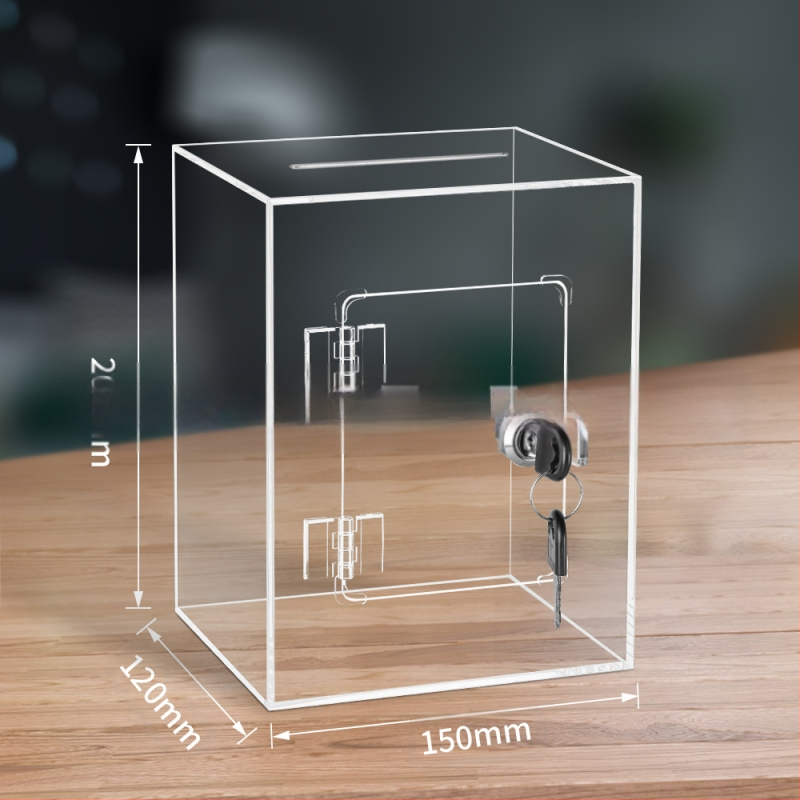 Prozirni akrilni štednjak s ključem, kuboidnog oblika i prilagodljivim logotipom