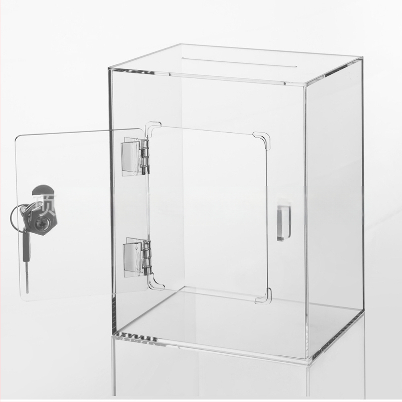 Prozirni akrilni štednjak s ključem, kuboidnog oblika i prilagodljivim logotipom