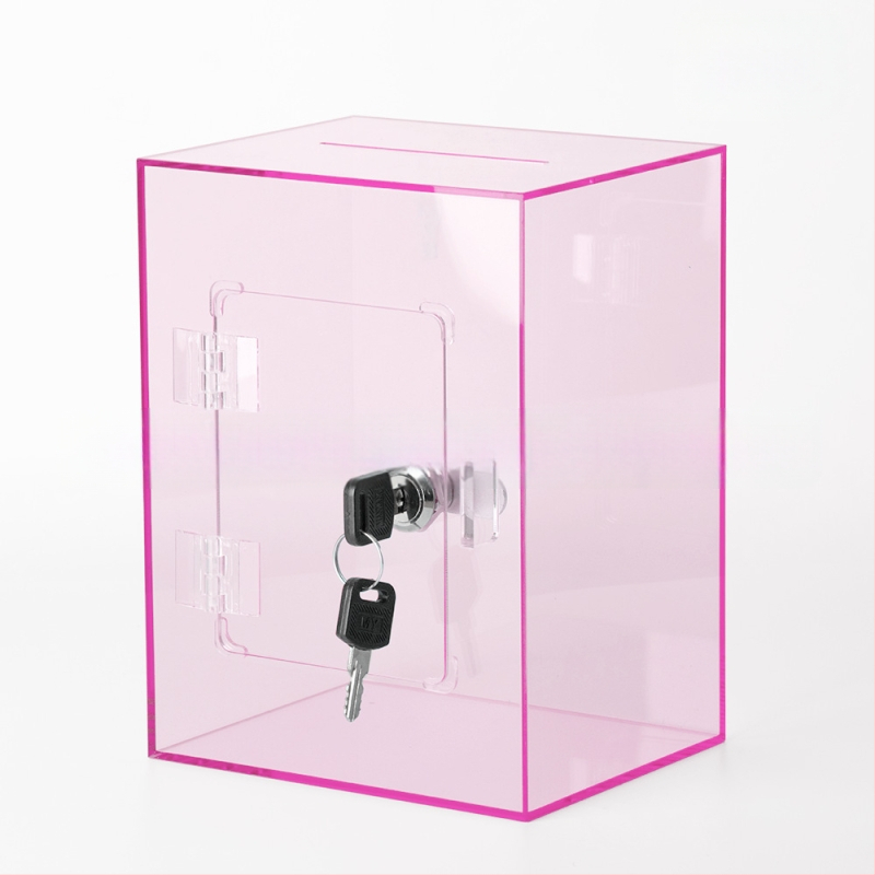 Prozirni akrilni štednjak s ključem, kuboidnog oblika i prilagodljivim logotipom