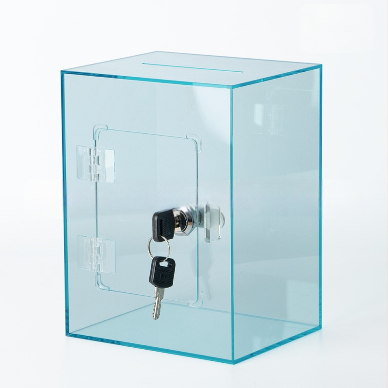 Prozirni akrilni štednjak s ključem, kuboidnog oblika i prilagodljivim logotipom