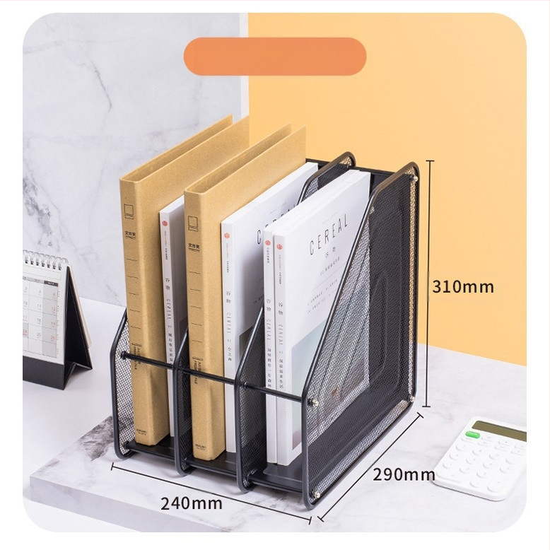 Metalni držač za datoteke – stolni organizator, četverostruka montaža, model Quadruple Assembly