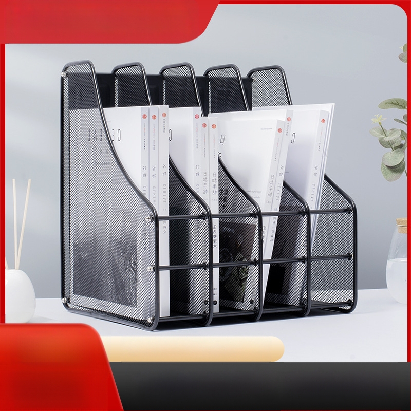 Metalni držač za datoteke – stolni organizator, četverostruka montaža, model Quadruple Assembly