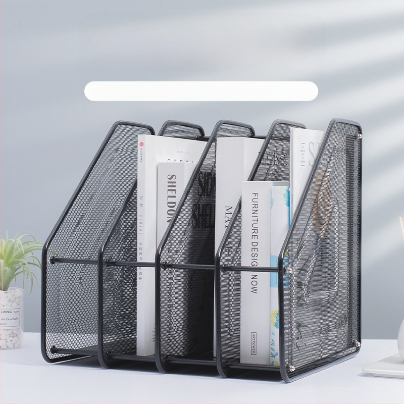 Metalni držač za datoteke – stolni organizator, četverostruka montaža, model Quadruple Assembly