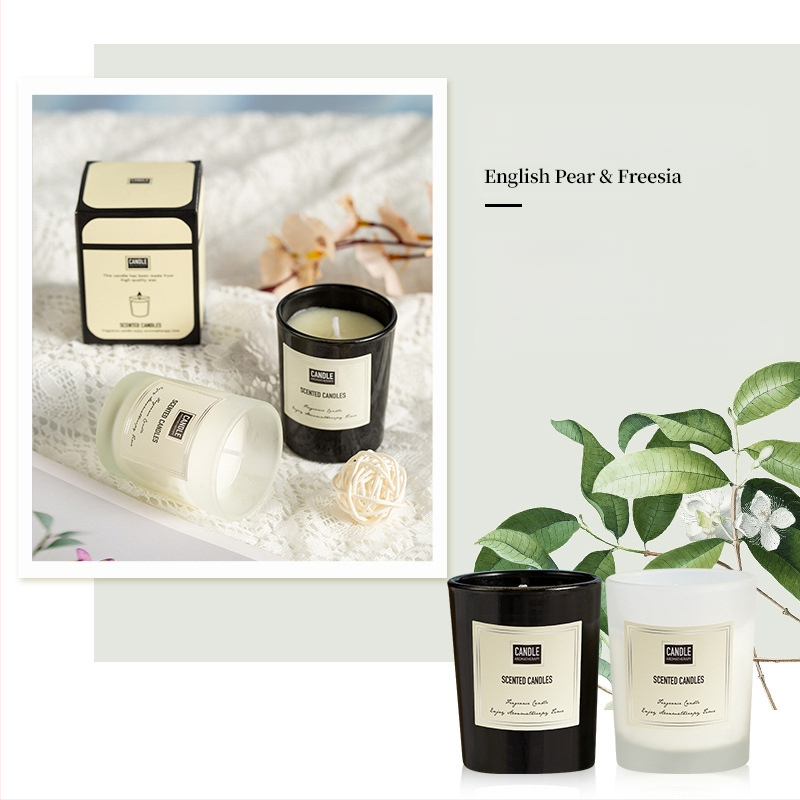 Aromaterapijas svece no sojas vaska, rokdarbs, cilindriska forma, OEM pielāgošana