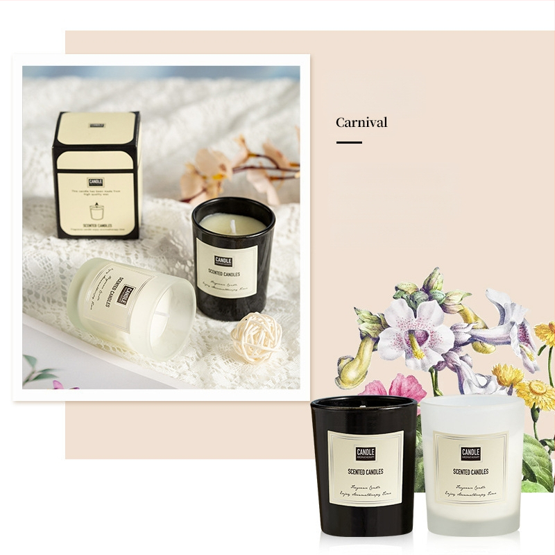 Aromaterapijas svece no sojas vaska, rokdarbs, cilindriska forma, OEM pielāgošana