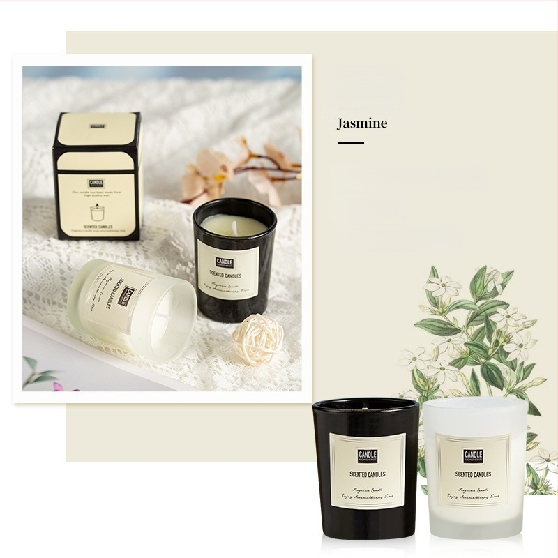 Aromaterapijas svece no sojas vaska, rokdarbs, cilindriska forma, OEM pielāgošana