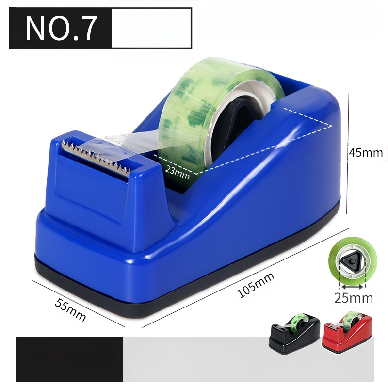 Transparentni držač trake s rezačom, plastični, model NO.6-NO.9, promjer osovine 25 mm, širina trake do 22 mm, neto težina 500 g