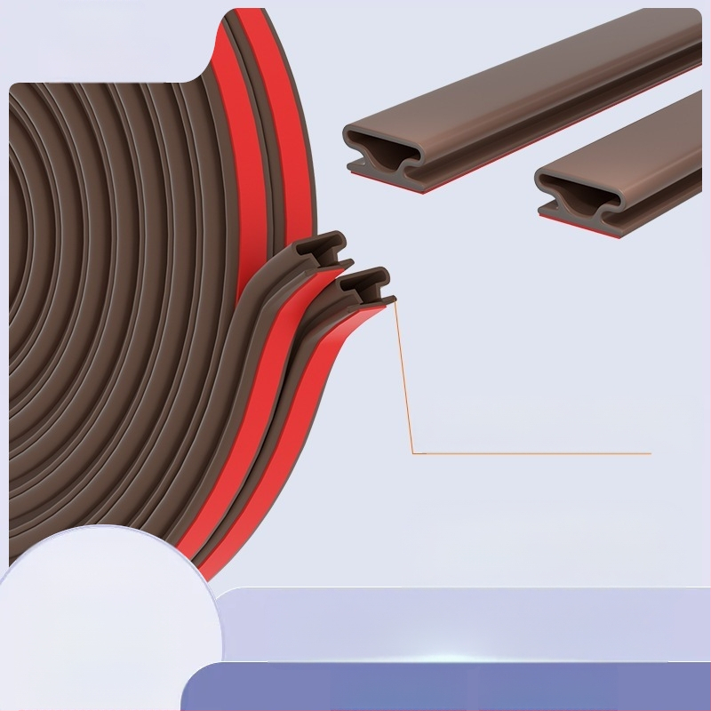 Bandă de etanșare pentru ferestre și uși – izolare fonică, antișoc, impermeabilă, autoadezivă; tip D și tip U; modelul 003