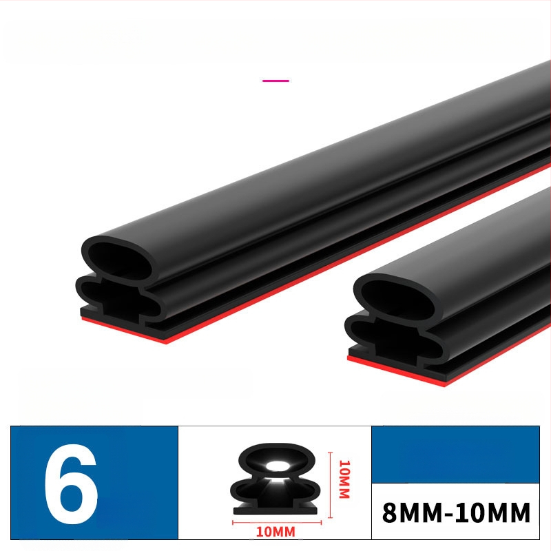 Bandă de etanșare pentru ferestre și uși – izolare fonică, antișoc, impermeabilă, autoadezivă; tip D și tip U; modelul 003