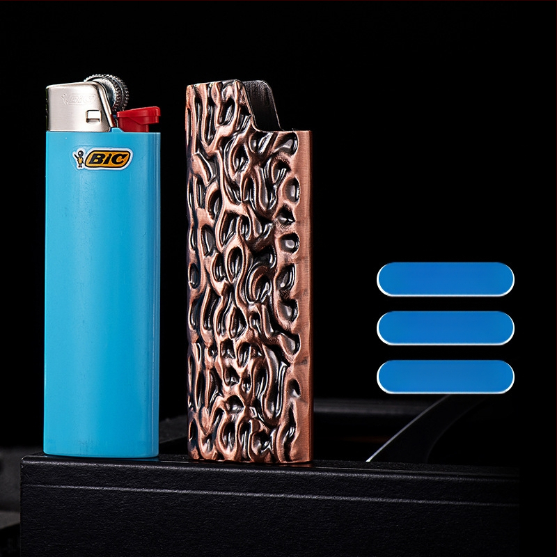 Metalno kućište za zapaljivač BIC J6 – teksturirani omotač, trodimenzionalna čvrsta metalna oklop