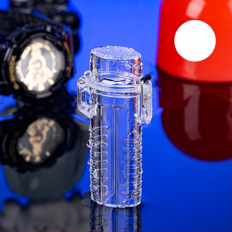 4-komadni set vodootpornih kućišta za cigarete i poklopca za upaljač, kompatibilan s Bic J6, plastični, mogućnost prilagodbe, otisak logotipa