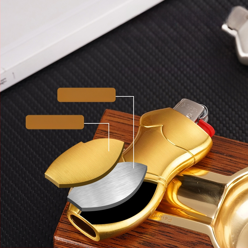 909-J5 Yafeng fémötvözetből készült öngyújtó burkolat, emberi alakú kreatív dizájn, logónyomás elérhető, testreszabás lehetséges, 500 darabos csomag