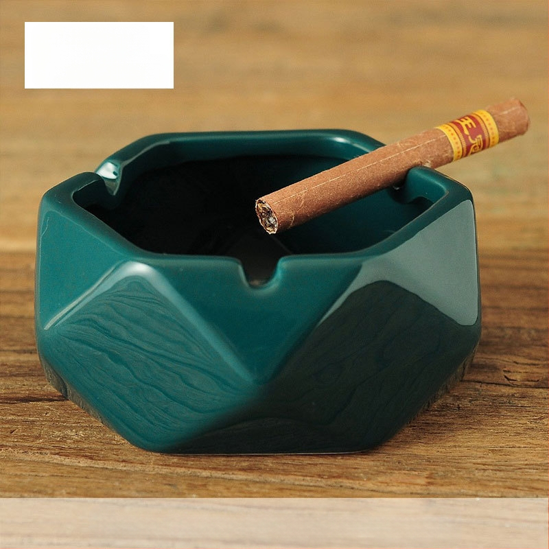 Scrumiere ceramică, stil nou chinezesc pentru decorul casei, accent pe masa de cafea și birou, personalizare disponibilă — Pottery Exhibition (Home Accessories)