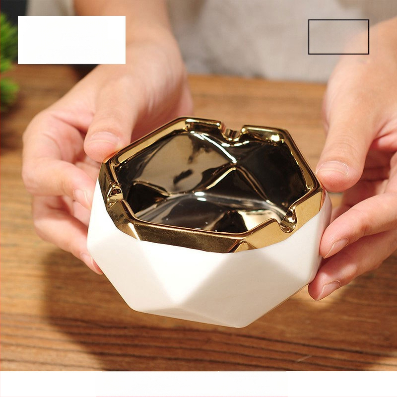 Scrumiere ceramică, stil nou chinezesc pentru decorul casei, accent pe masa de cafea și birou, personalizare disponibilă — Pottery Exhibition (Home Accessories)