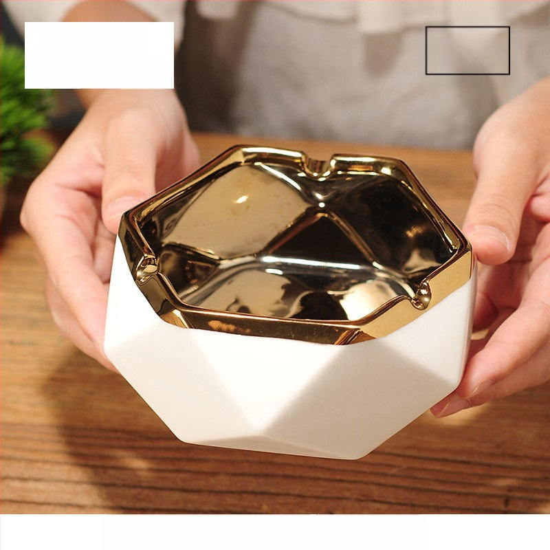 Scrumiere ceramică, stil nou chinezesc pentru decorul casei, accent pe masa de cafea și birou, personalizare disponibilă — Pottery Exhibition (Home Accessories)