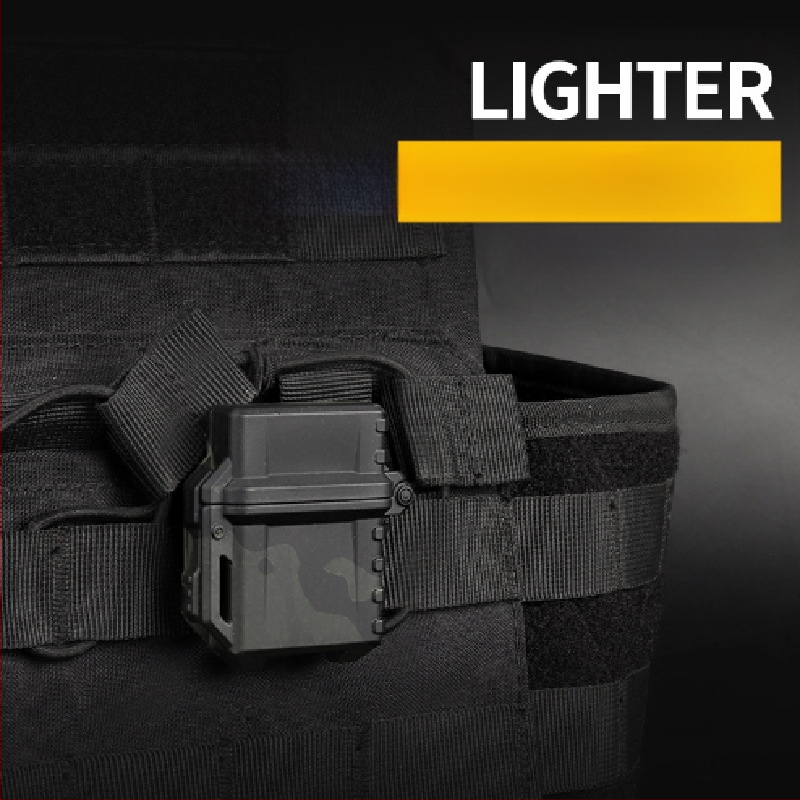 Univerzalno taktičko kućište za zapaljačicu za vanjsku upotrebu — vodootporno, otporno na pad, s unutarnjim ZP mehanizmom, plastična konstrukcija, prilagodljiva obrada