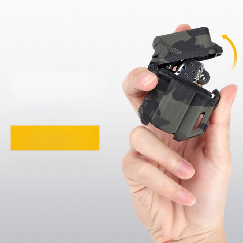 Univerzalno taktičko kućište za zapaljačicu za vanjsku upotrebu — vodootporno, otporno na pad, s unutarnjim ZP mehanizmom, plastična konstrukcija, prilagodljiva obrada