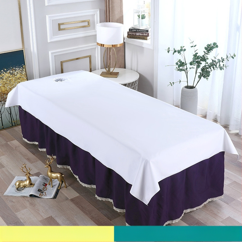 Navlaka za masažnu postel u kozmetičkom salonu — vodootporna, otporna na ulje, s otvorima i laminiranim slojem za sprječavanje propuštanja