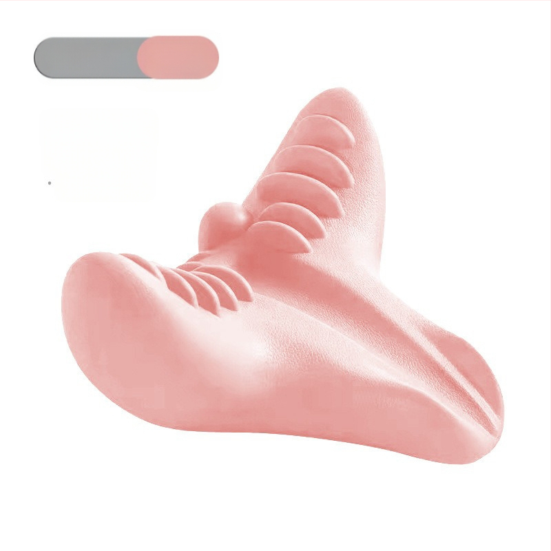 Edripin Jastuk za vratnu kralježnicu – PU materijal, D-forma jastuka za vrat, masaža i istezanje vrata s akupresurom, prijenosno za kućnu upotrebu