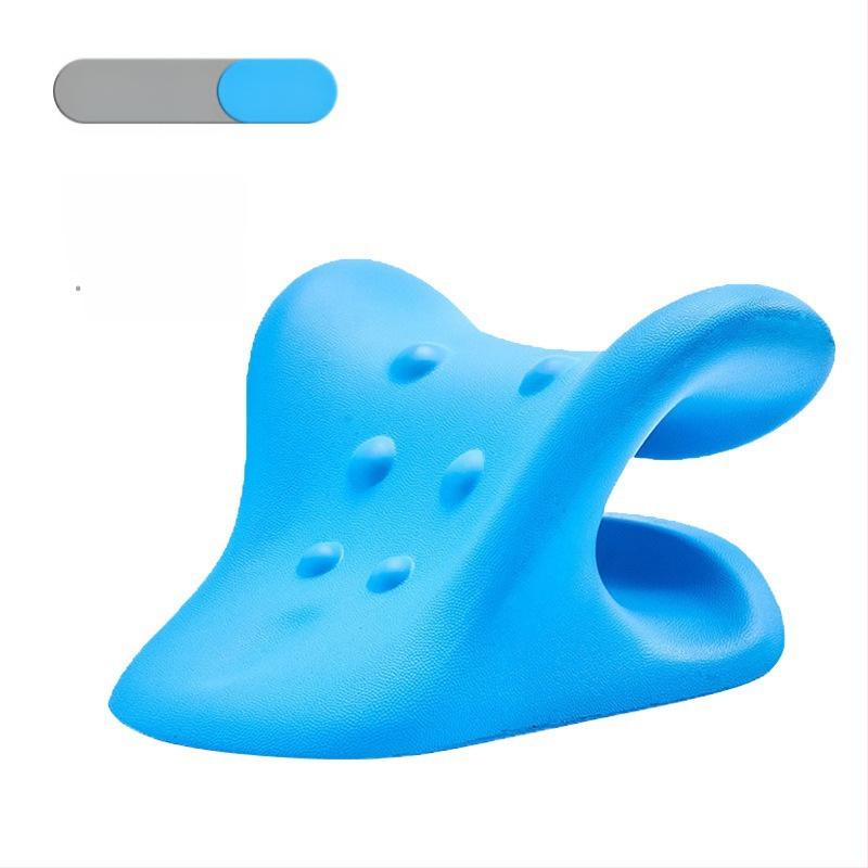 Edripin Jastuk za vratnu kralježnicu – PU materijal, D-forma jastuka za vrat, masaža i istezanje vrata s akupresurom, prijenosno za kućnu upotrebu