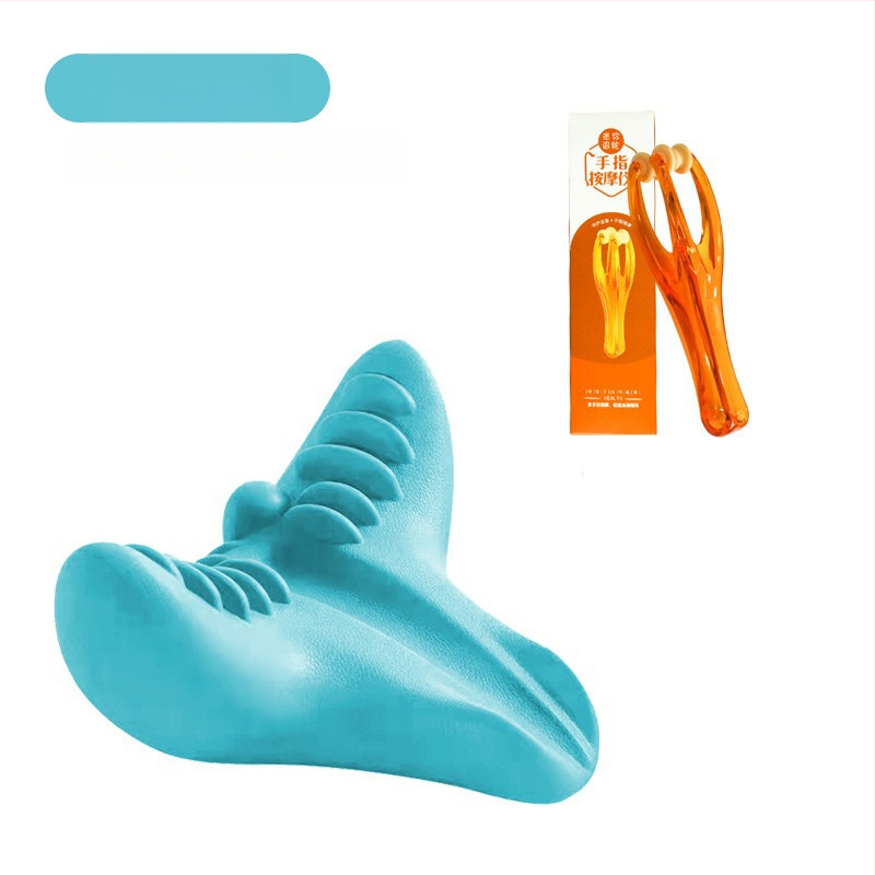 Edripin Jastuk za vratnu kralježnicu – PU materijal, D-forma jastuka za vrat, masaža i istezanje vrata s akupresurom, prijenosno za kućnu upotrebu