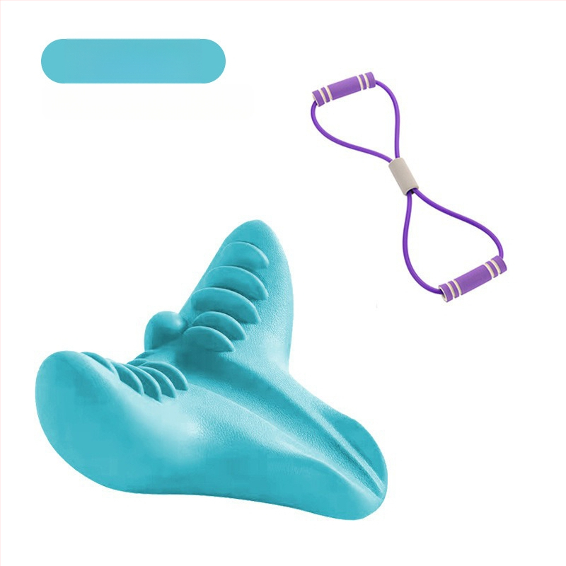 Edripin Jastuk za vratnu kralježnicu – PU materijal, D-forma jastuka za vrat, masaža i istezanje vrata s akupresurom, prijenosno za kućnu upotrebu