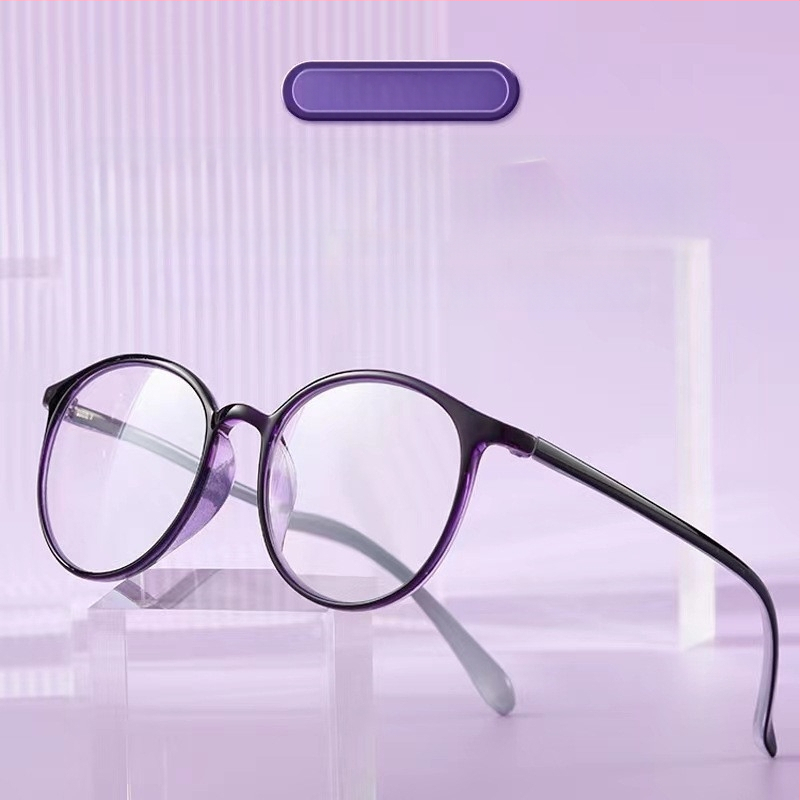 Очила за четене – лещи от смола, антисиня светлина и защита от радиация, пълна рамка, TR90, кръгъл дизайн, за възрастни мъже с голямо лице (Пролет 2024)