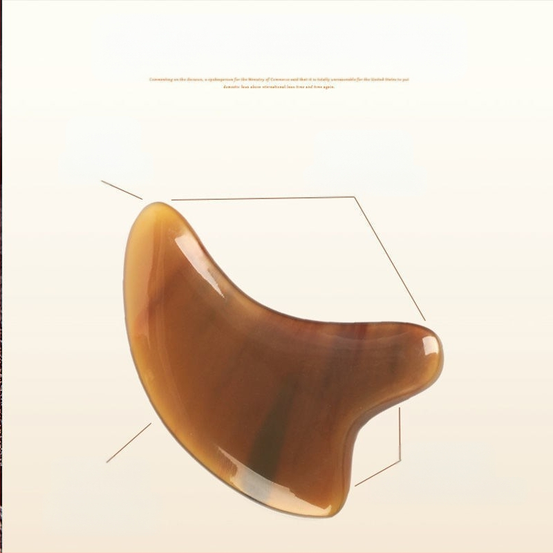 Гуаша дъска от рог за лице и тяло – масажен инструмент за повдигане на лицето, универсална употреба