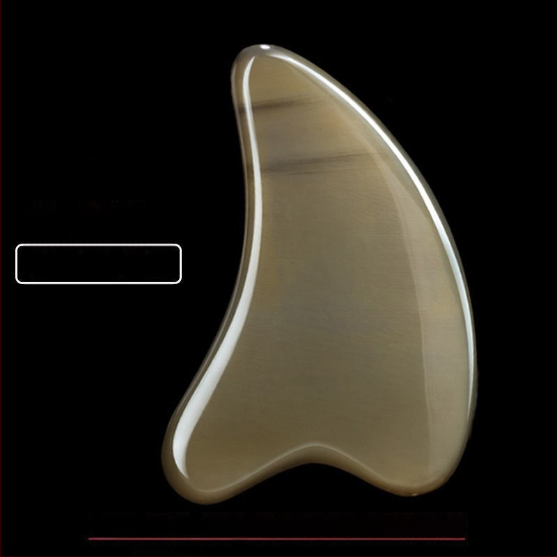 Гуаша дъска от рог за лице и тяло – масажен инструмент за повдигане на лицето, универсална употреба